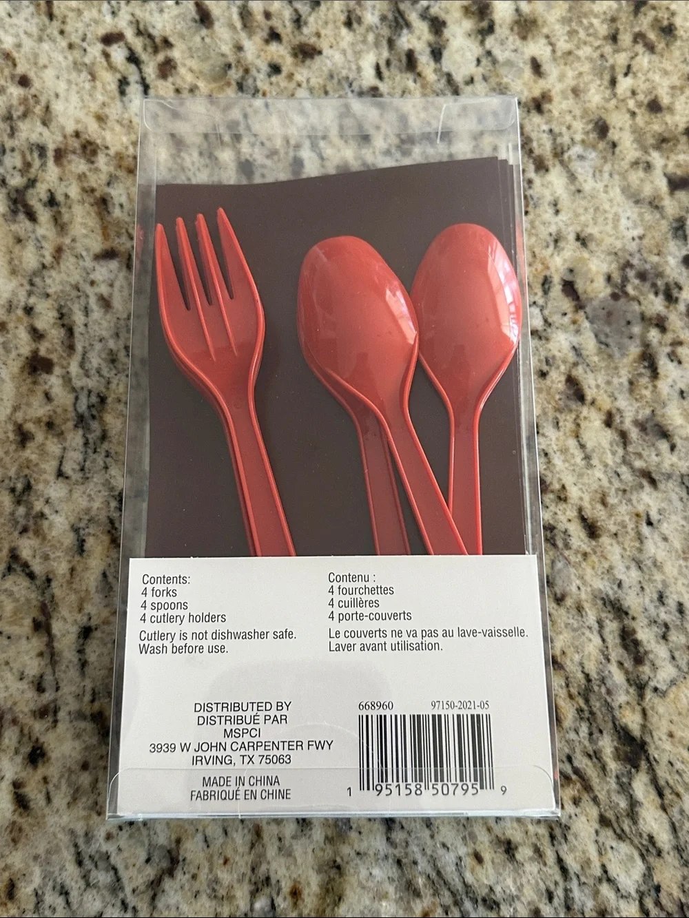 Celebrate It Thanksgiving Turkey Disposable Utensil Sets with Red Forks
